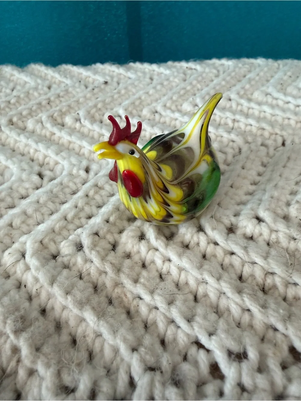 Lenox Barnyard Brilliance Art Glass Hen Figurine
